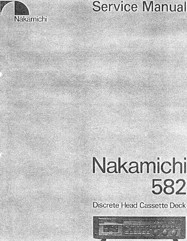 NAKAMICHI 582 SM Service Manual download, schematics, eeprom