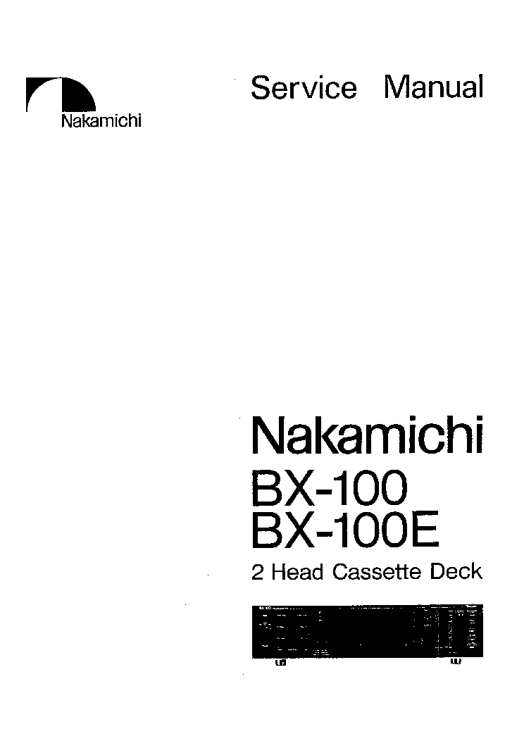NAKAMICHI BX100 E SM service manual