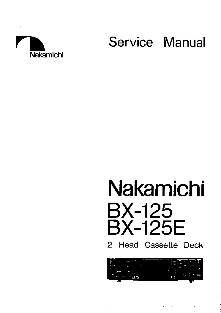 NAKAMICHI BX125 E SM service manual