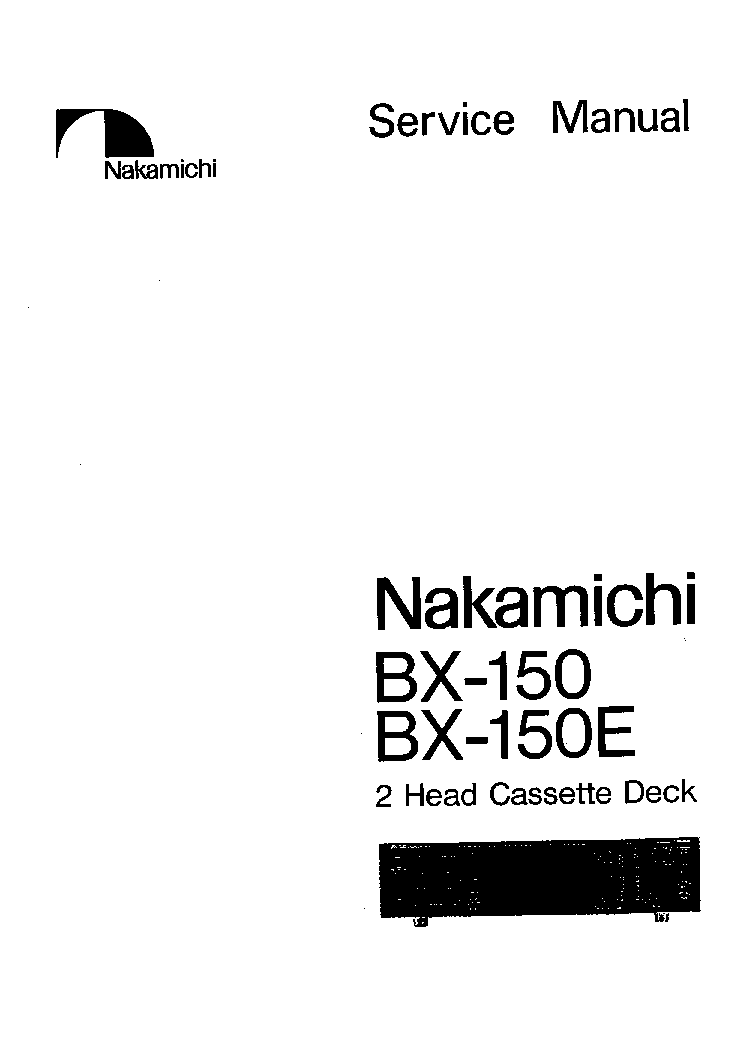NAKAMICHI BX150 SM service manual