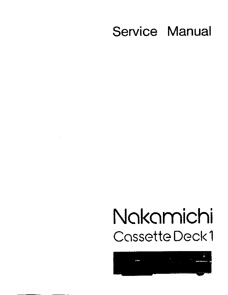 NAKAMICHI CASSETTEDECK1 SM Service Manual download, schematics