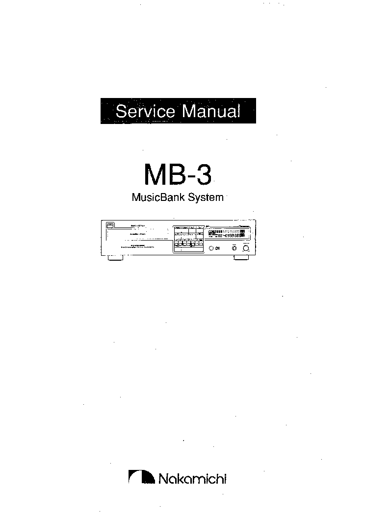 NAKAMICHI MB3 Service Manual download schematics eeprom repair info NAKAMICHI MB3 Service Manual download schematics eeprom repair info