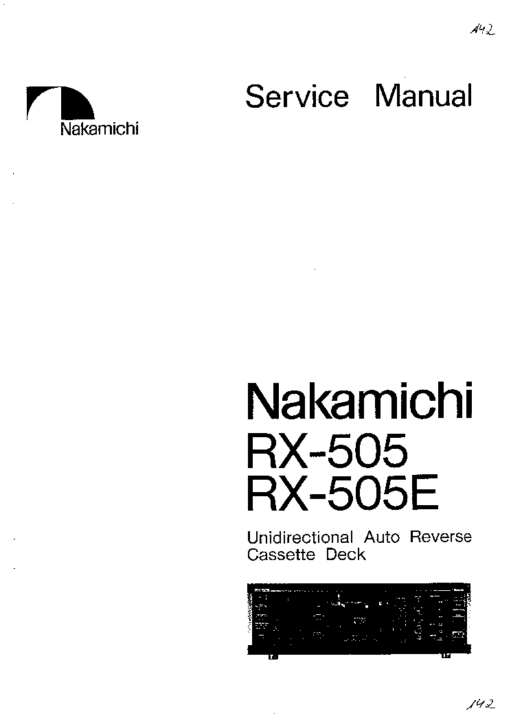 NAKAMICHI RX505 service manual