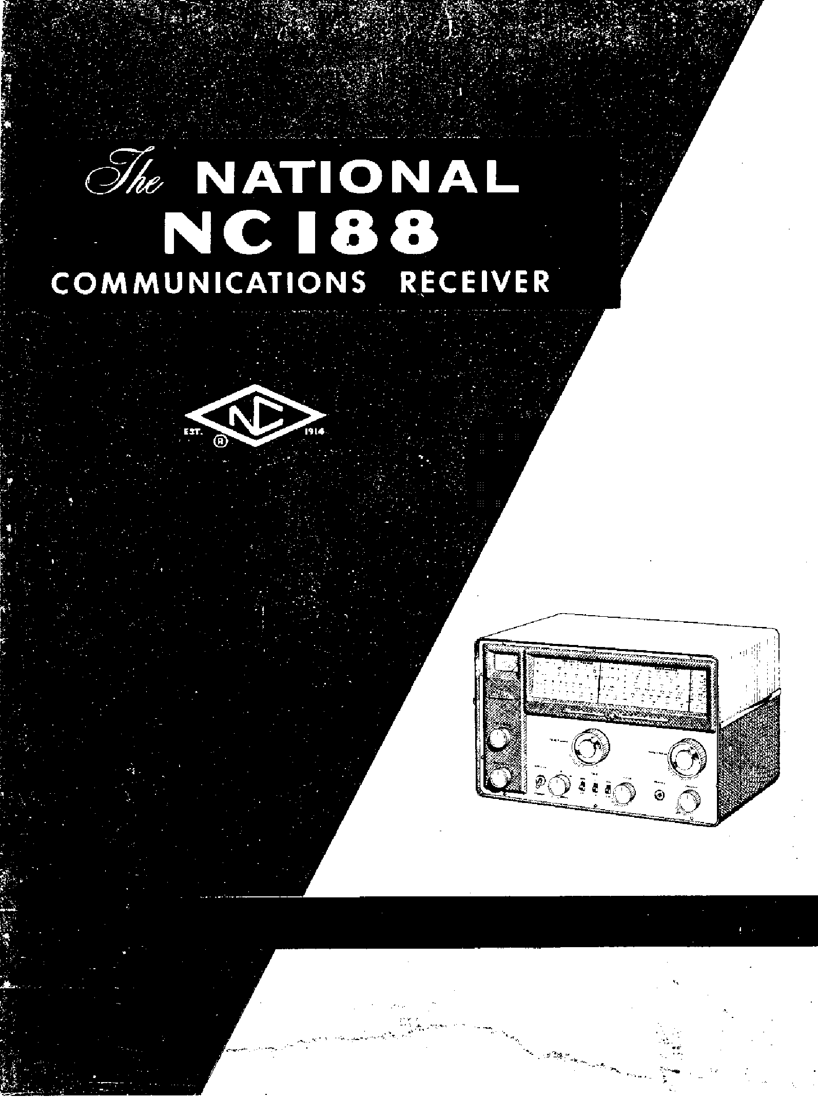 NATIONAL NC 188 service manual