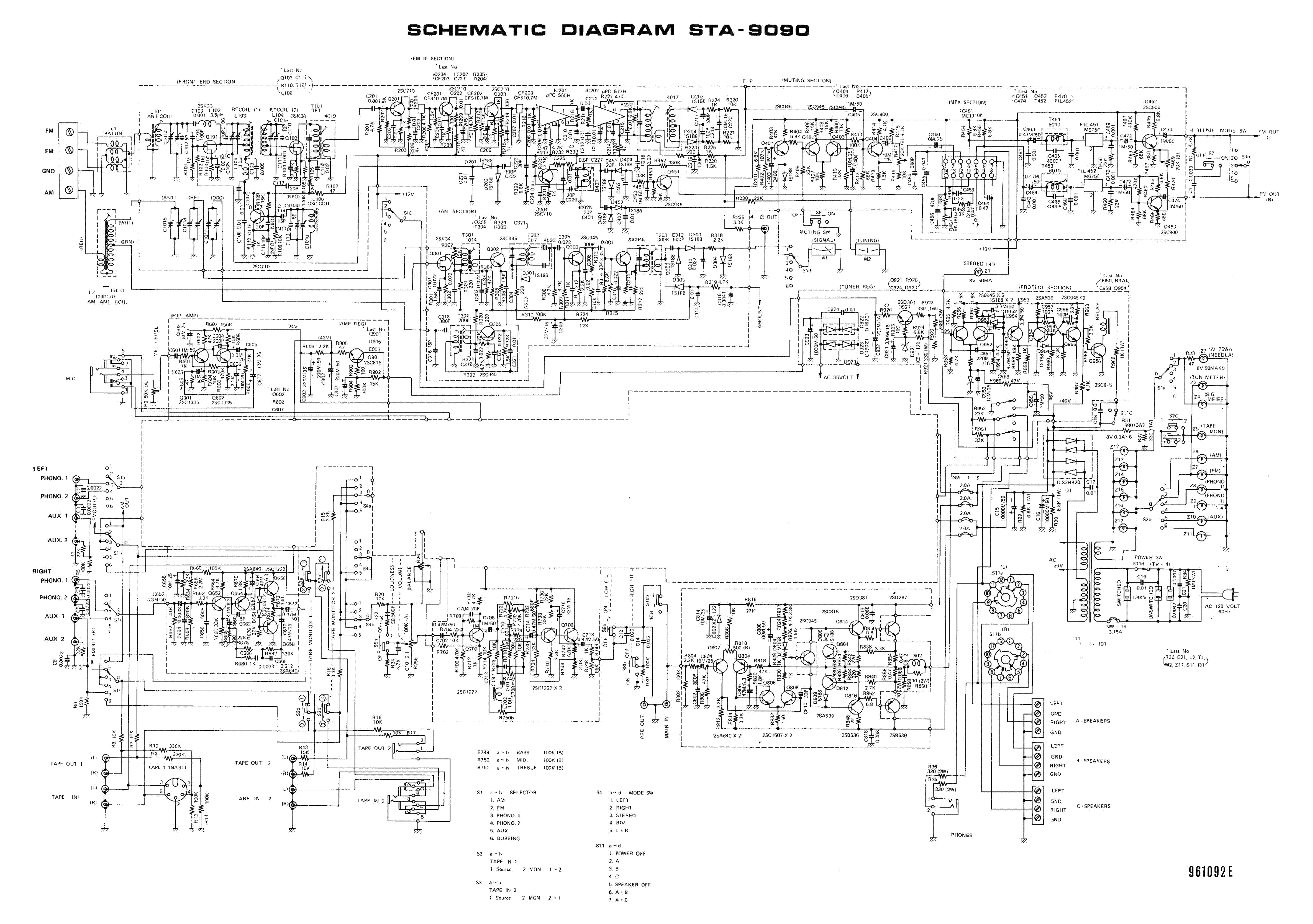 NIKKO STA-9090 SCHEMATIC service manual
