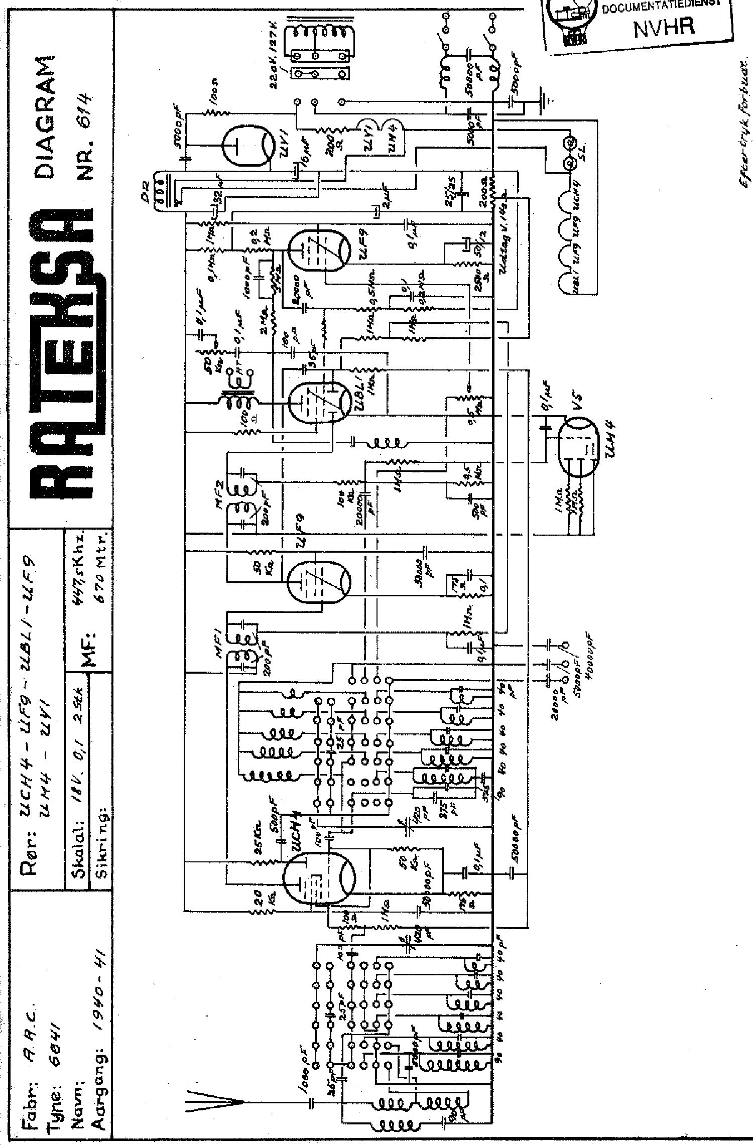AAC 6641 RECEIVER 1940 SCH service manual
