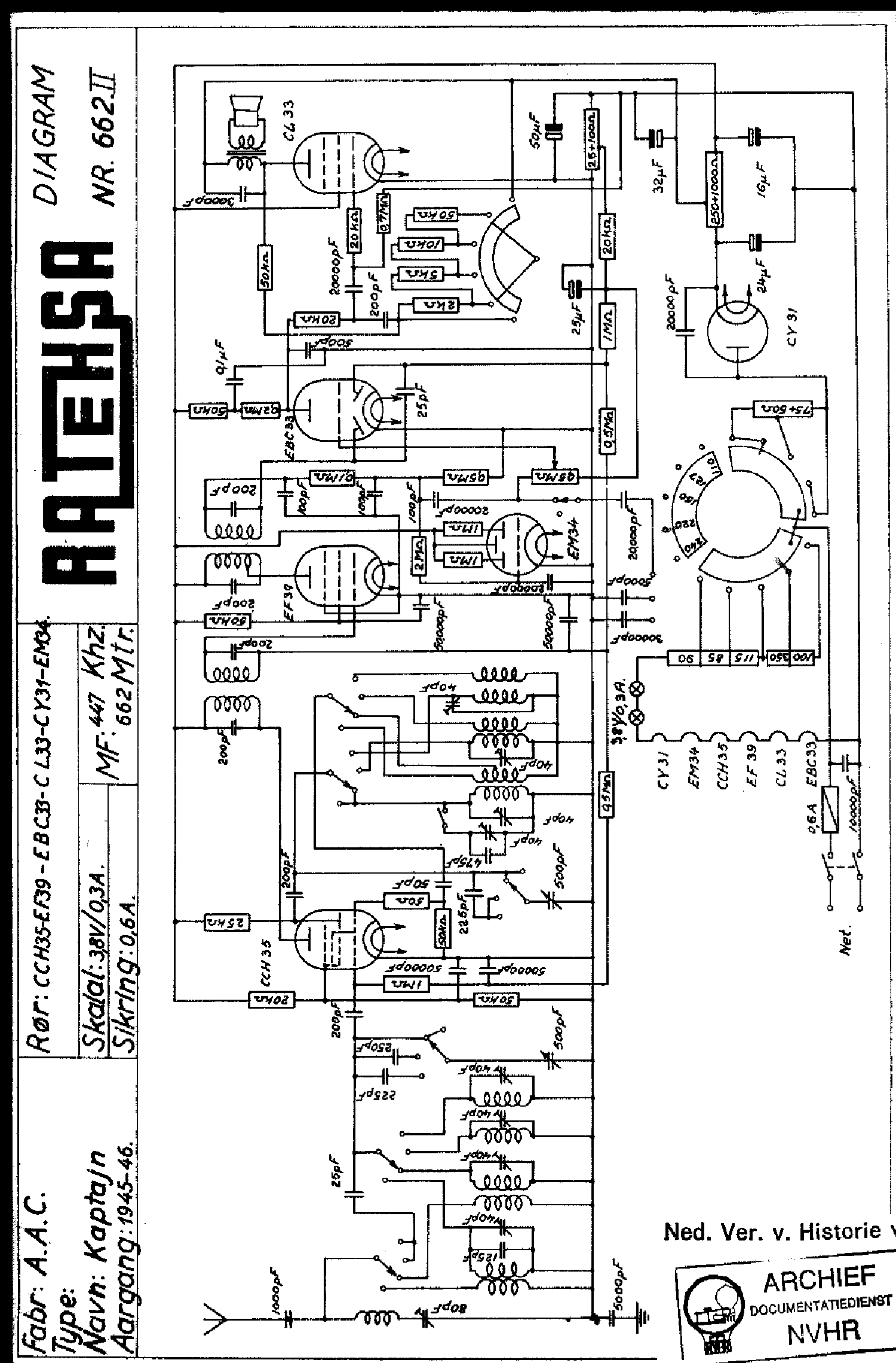 AAC KAPTAJN46 RECEIVER 1945 SCH service manual