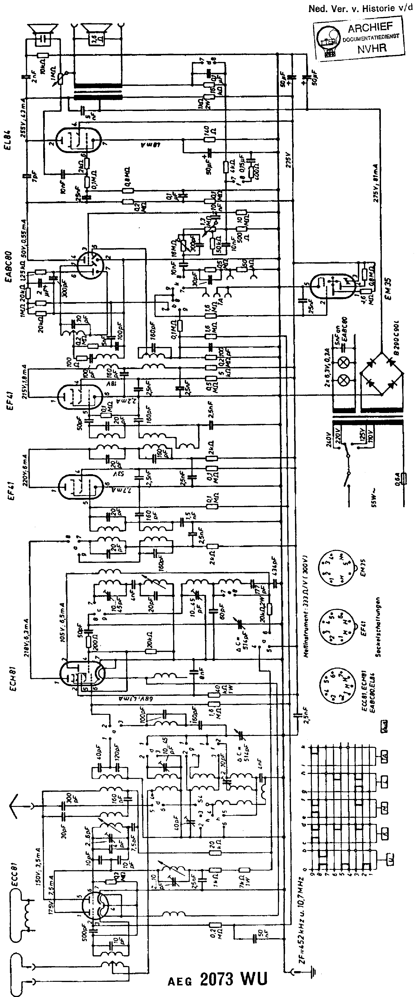 AEG 2073WU RECEIVER SCH service manual