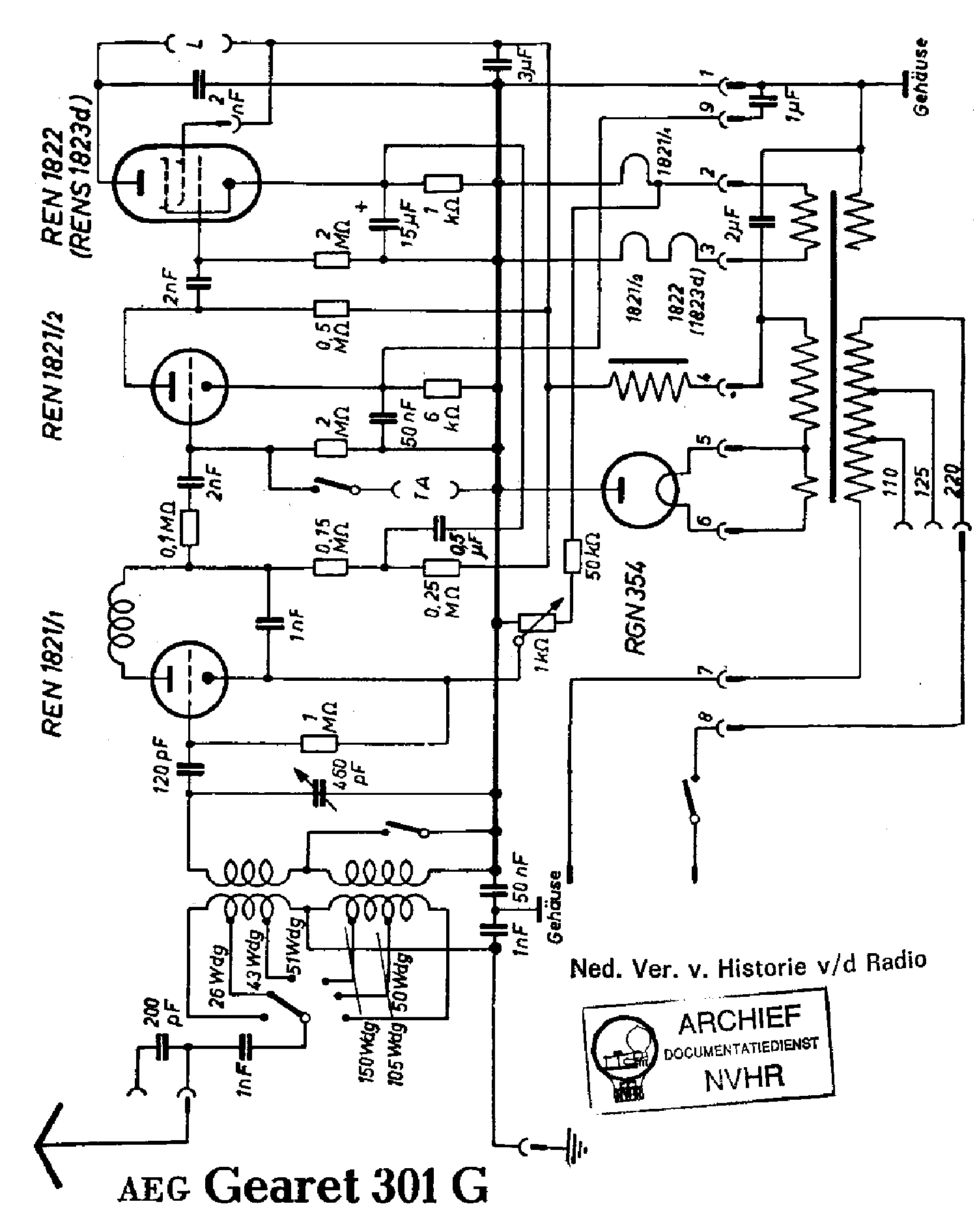 AEG 301G GEARET RECEIVER SCH service manual