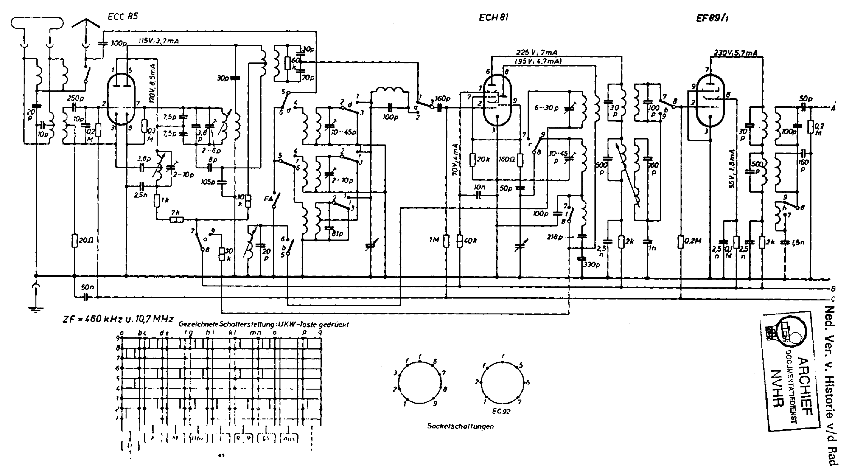 AEG 3084WD AM-FM RADIO RECEIVER SCH service manual