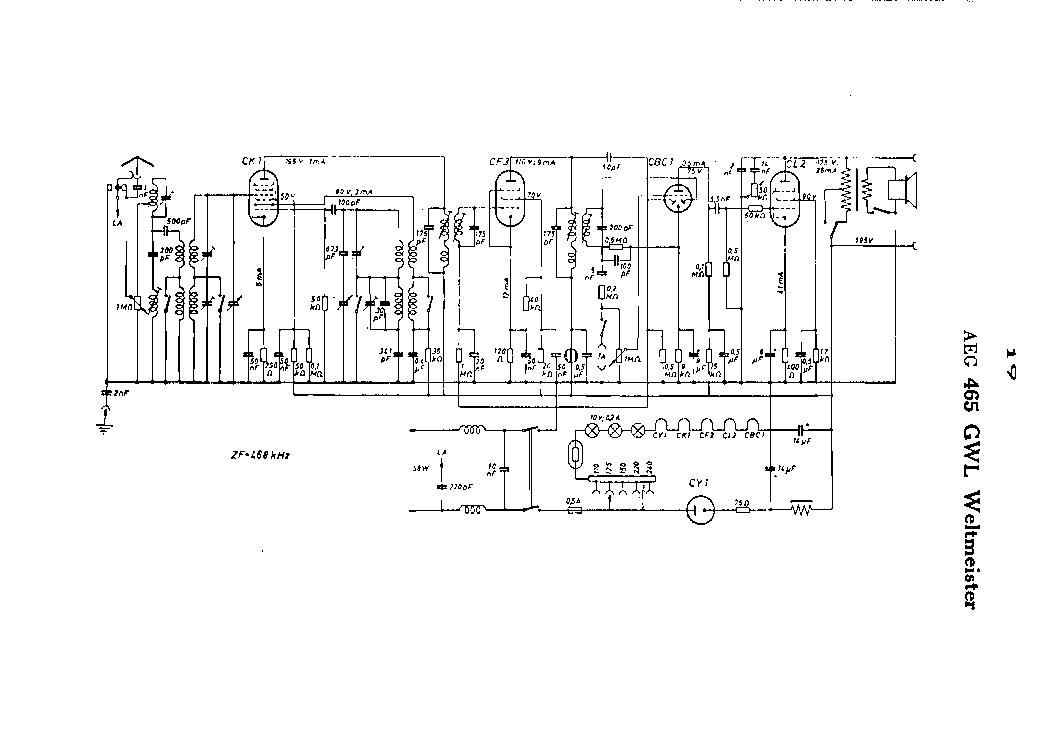 AEG 465GWL WELTMEISTER RADIO SCH service manual