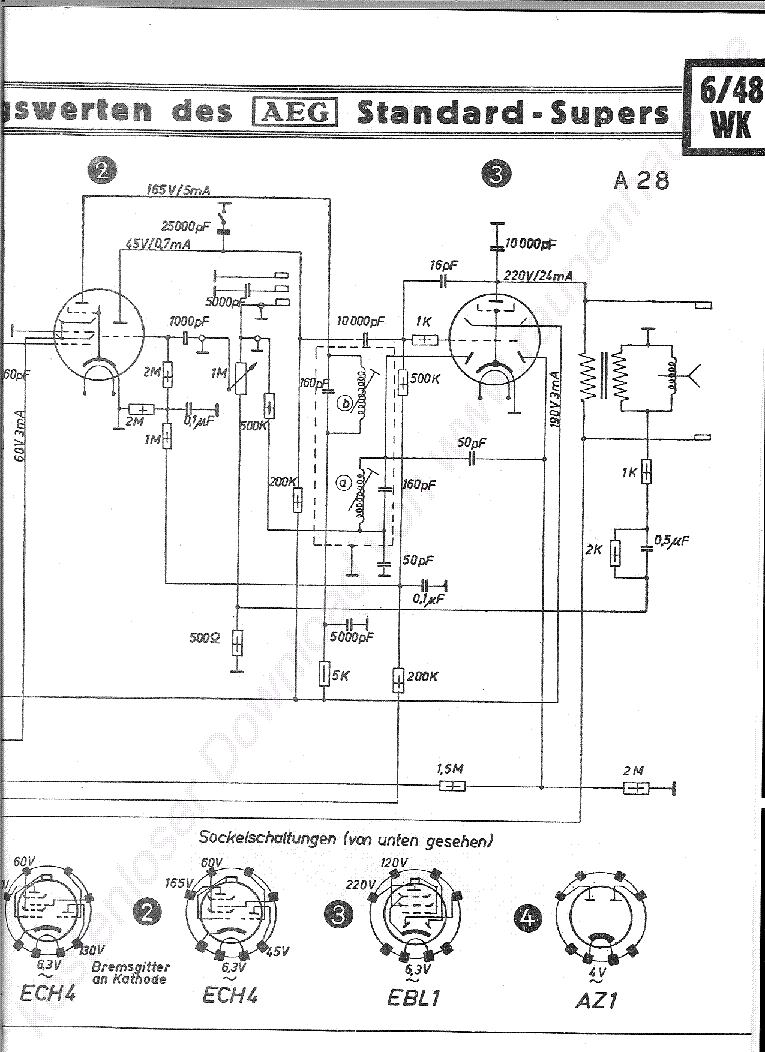 AEG 6-48 WK RADIO 1947 SCH service manual