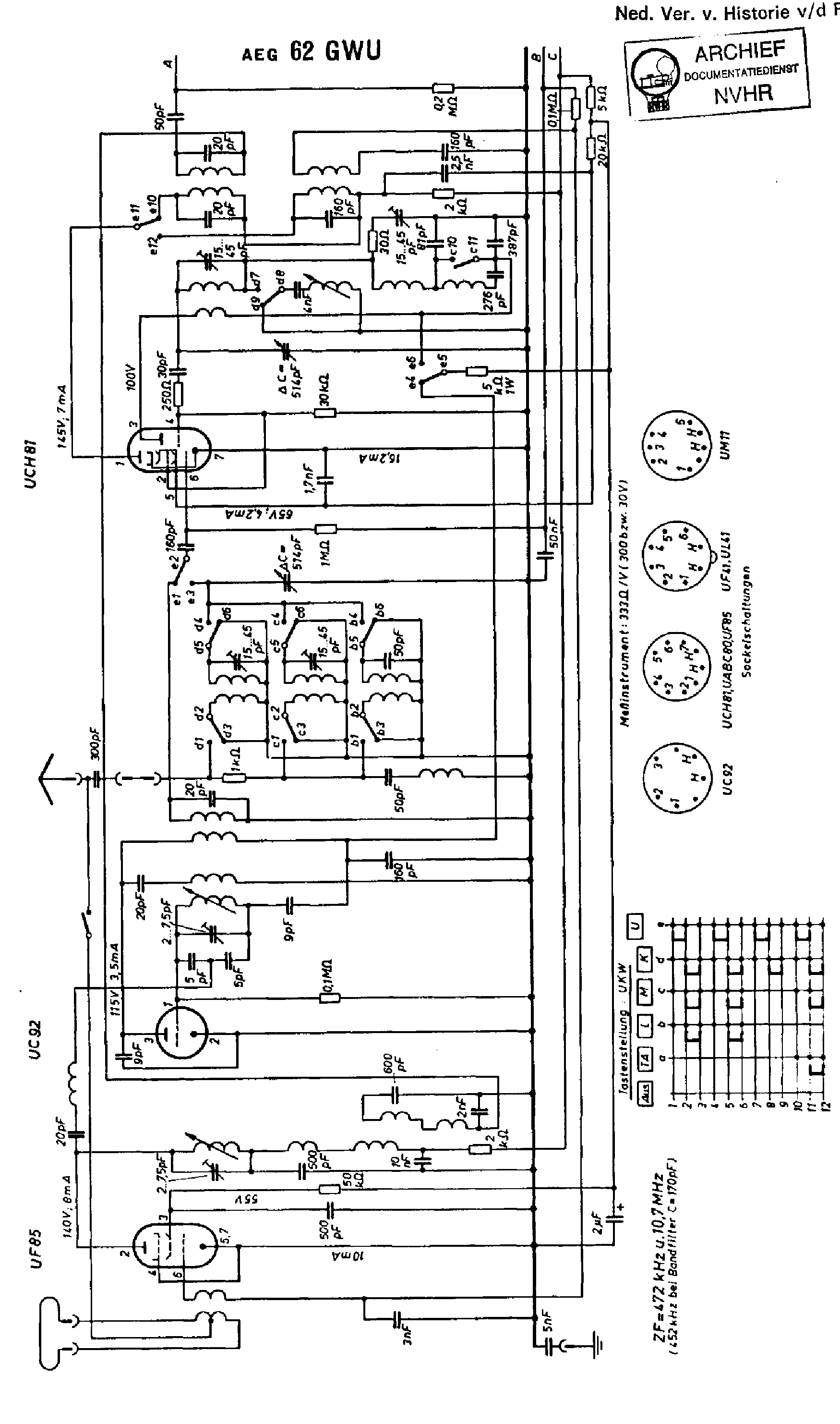 AEG 62GWU RECEIVER SCH service manual