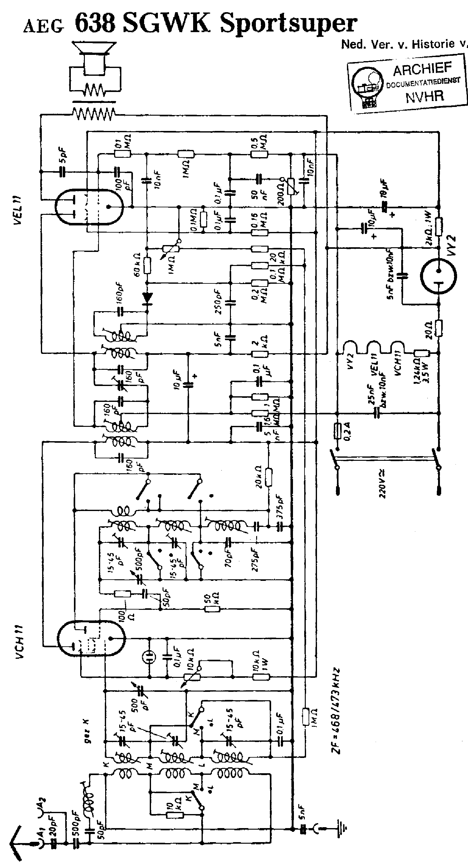 AEG 638SGWK SPORTSUPER RECEIVER SCH service manual