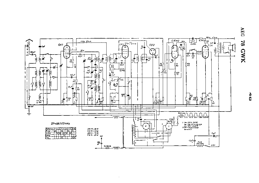 AEG 78GWK RADIO SCH service manual