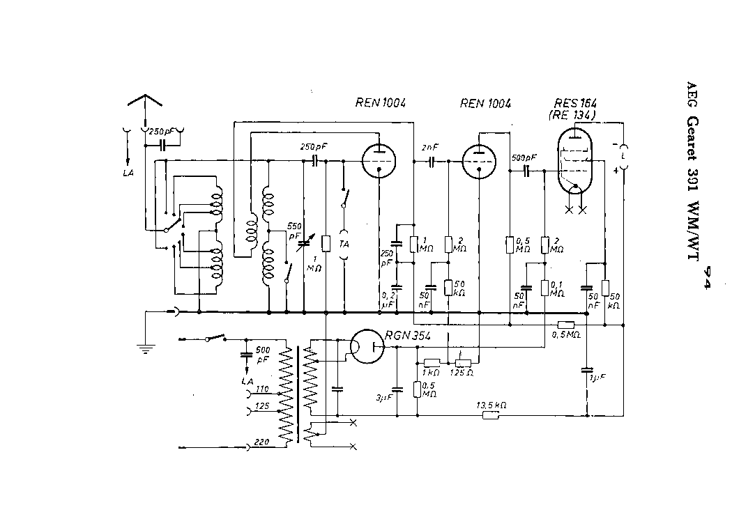 AEG GEARET 301 WM WT RADIO SCH service manual