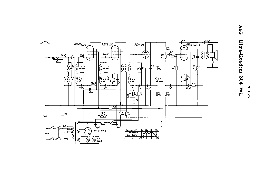 AEG ULTRA GEADEM 304 WL RADIO SCH service manual