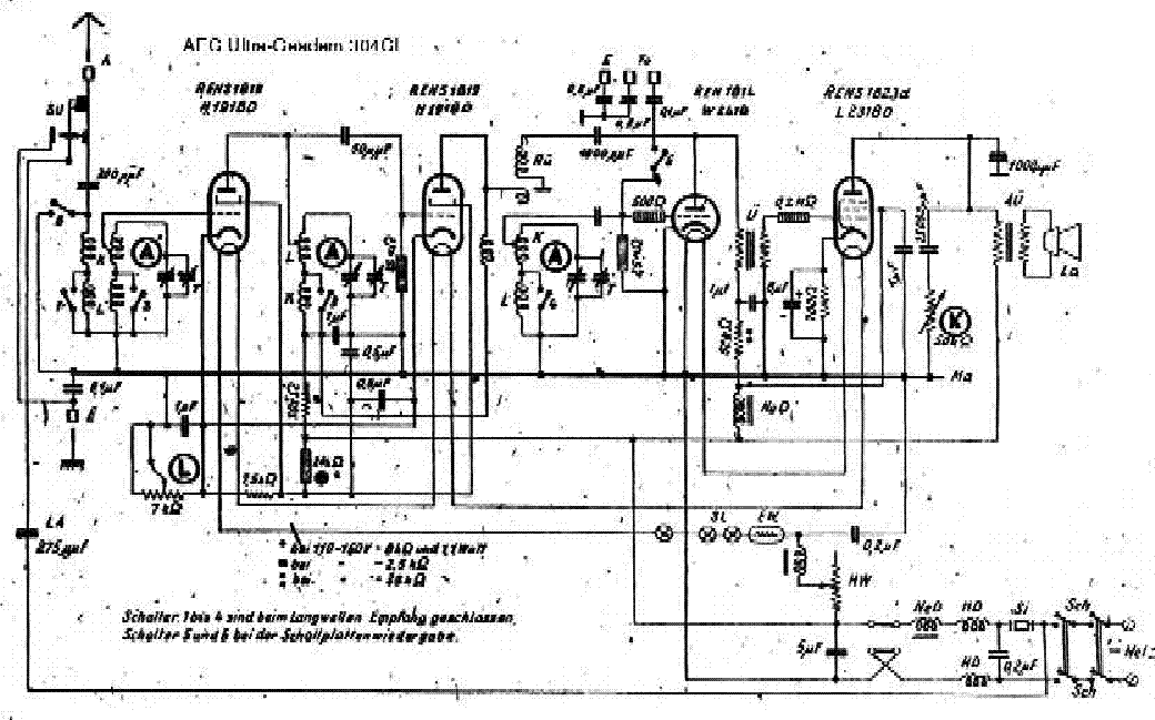 AEG ULTRA GEADEM 304GL-TUBE-RADIO service manual