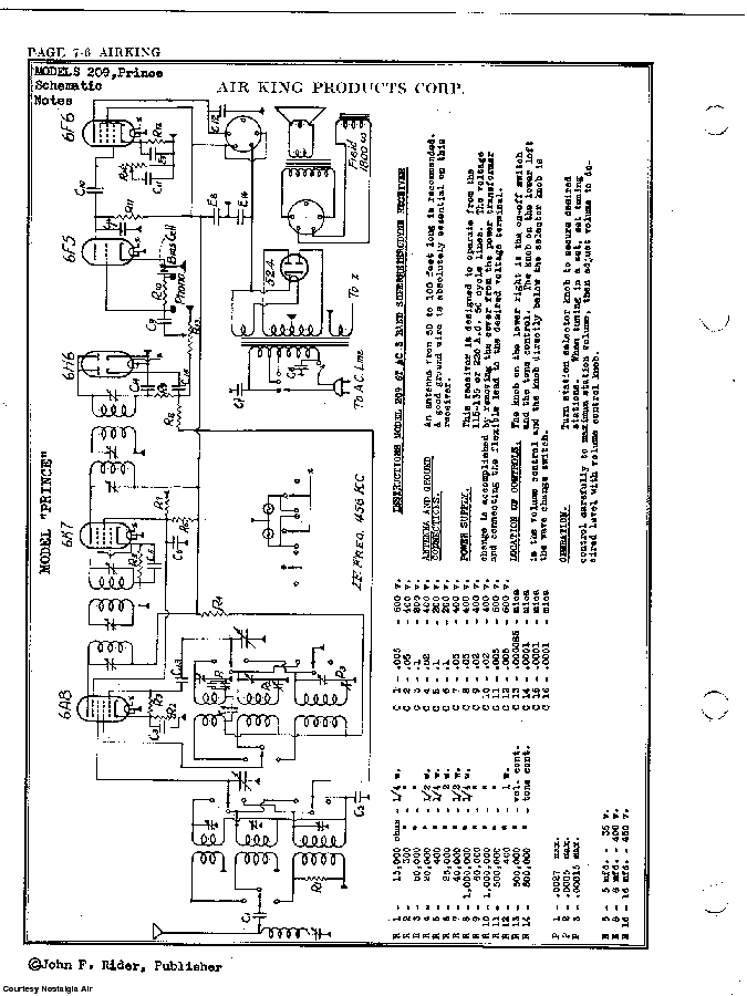 AIR KING 209 SCH Service Manual download, schematics, eeprom, repair ...