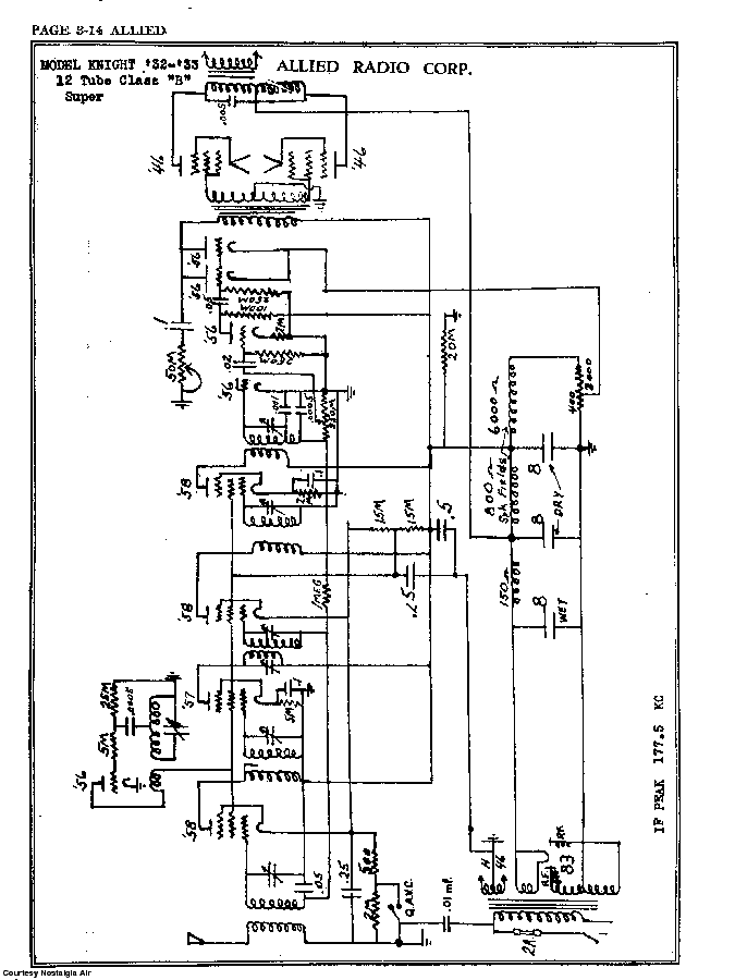 ALLIED RADIO 12 TUBE SUPER SCH Service Manual download, schematics ...