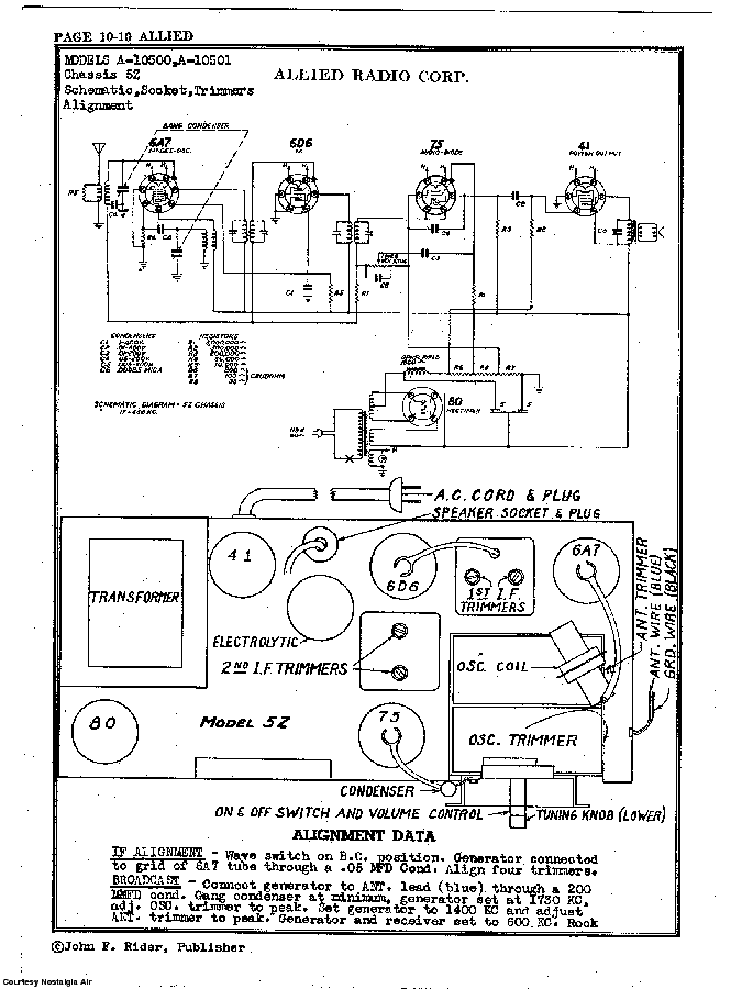 Allied Radio A10500 Sch Service Manual Download, Schematics, Eeprom 