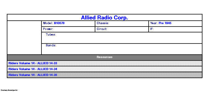 ALLIED RADIO B10562 B10570 SCH service manual