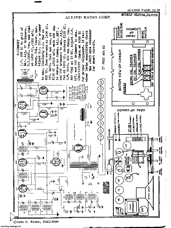 Allied Radio B10704 B10705 Sch Service Manual Download, Schematics 