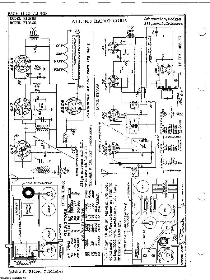 ALLIED RADIO E10855 E10856 SCH Service Manual download, schematics ...