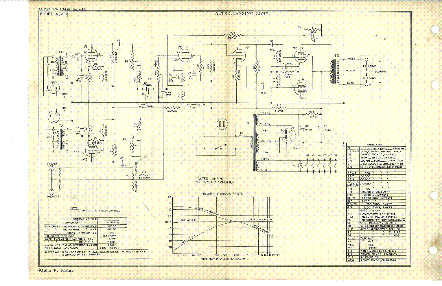 Altec 19 чертежи