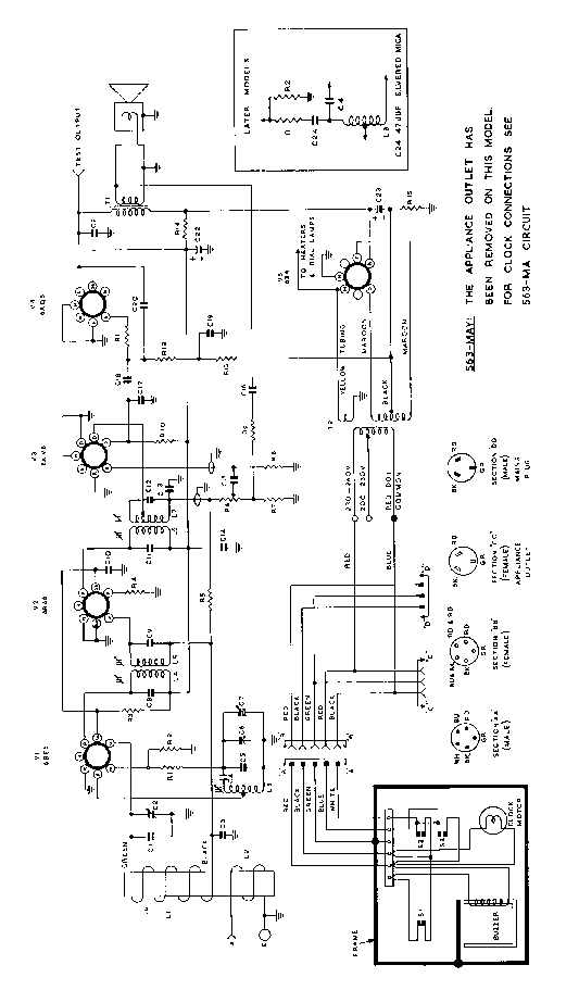 AMALAGAMATED-WIRELESS AWA-RADIOLA 563-MA-MAY-MAZ CLOCK-CONTROLLED-RADIO ...