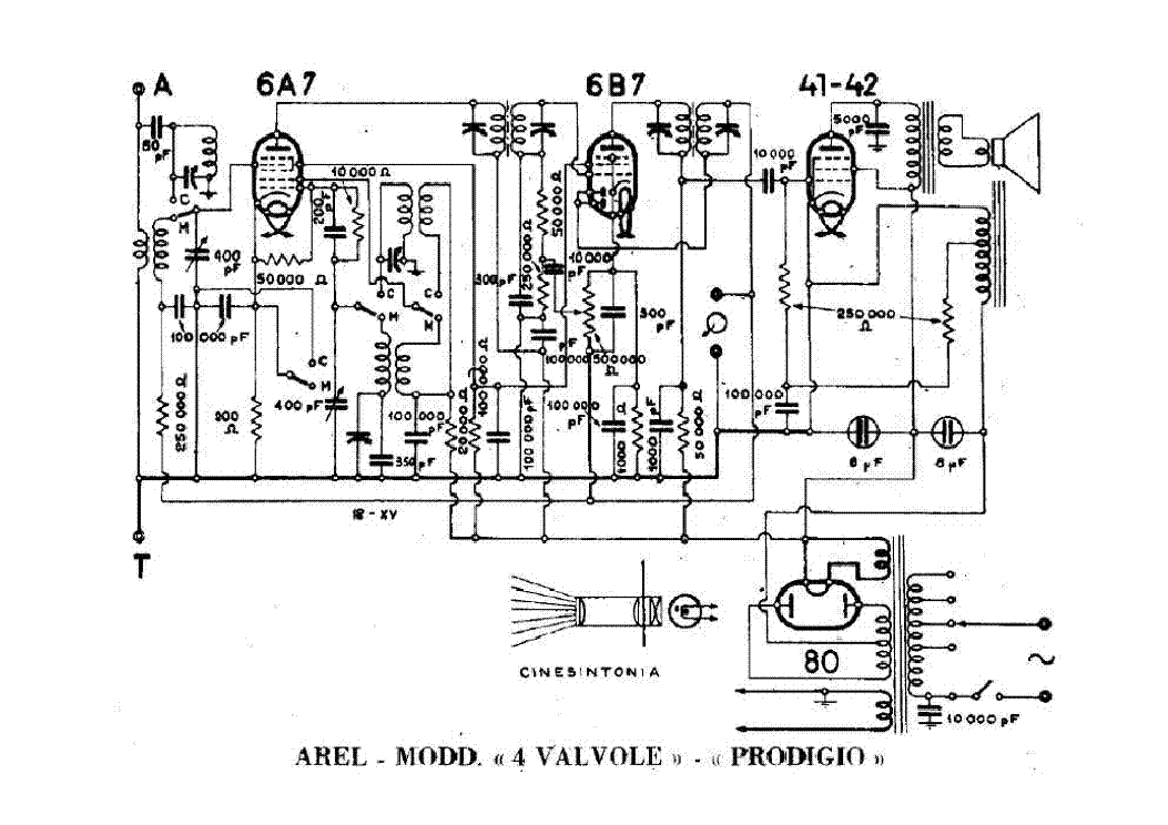 AREL PRODIGIO AM RADIO RECEIVER SCH Service Manual download, schematics