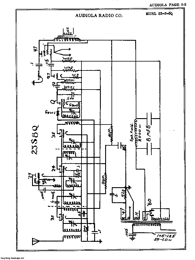 AUDIOLA RADIO CO 23-S-8Q SCH Service Manual download, schematics ...