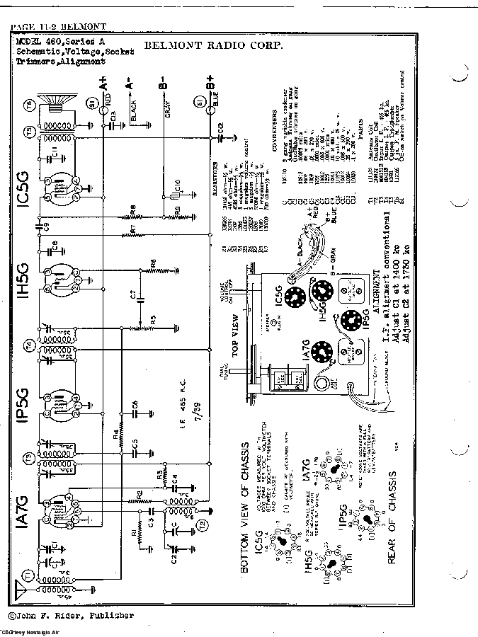 BELMONT RADIO CORP. 460, SERIES A SCH service manual (2nd page)