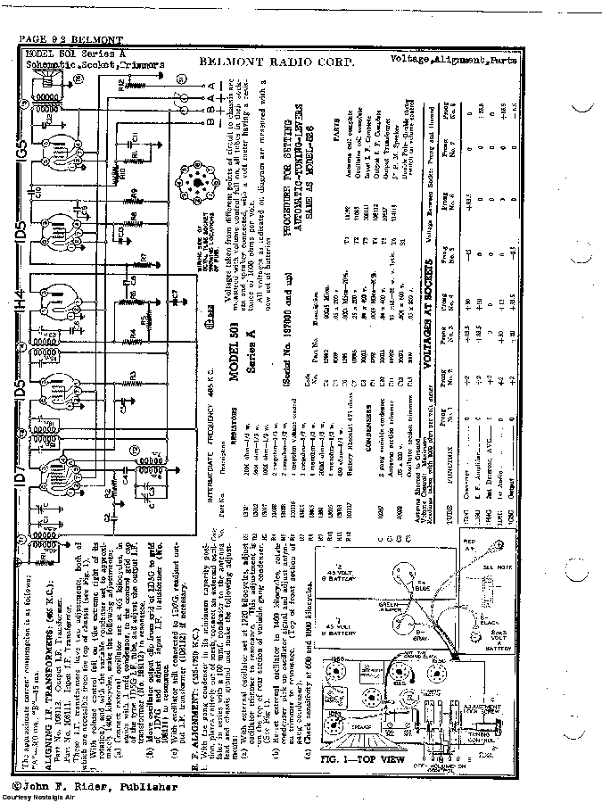 BELMONT RADIO CORP. 501, SERIES A SCH service manual (2nd page)