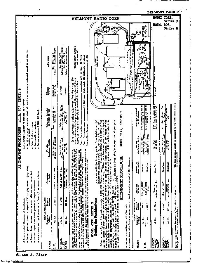 BELMONT RADIO CORP. 507, SERIES B SCH service manual (2nd page)