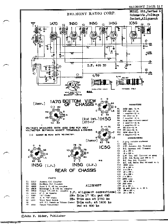 BELMONT RADIO CORP. 511, SERIES A SCH service manual (2nd page)
