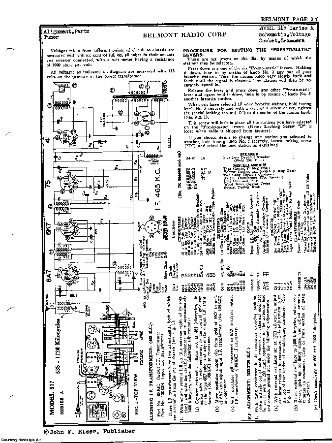 BELMONT RADIO CORP. 517, SERIES A SCH service manual (2nd page)