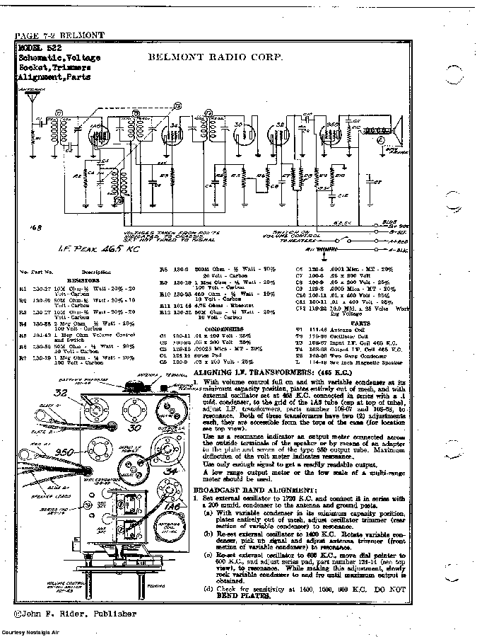 BELMONT RADIO CORP. 522 SCH service manual (2nd page)