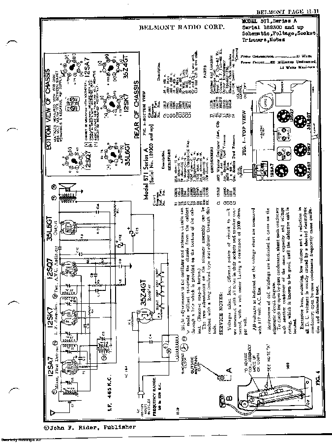 BELMONT RADIO CORP. 571, SERIES A SCH service manual (2nd page)