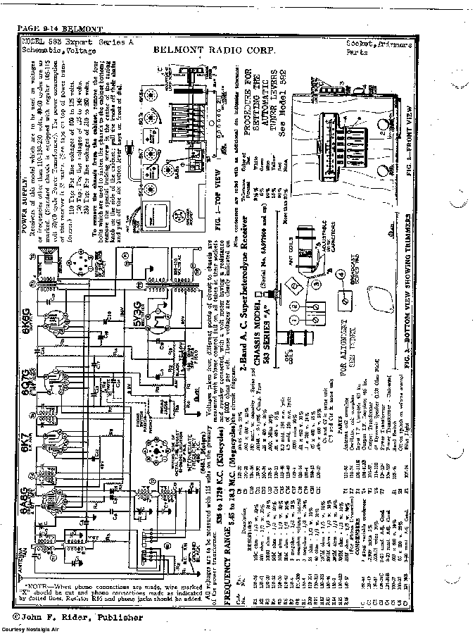 BELMONT RADIO CORP. 583, SERIES A SCH service manual (2nd page)