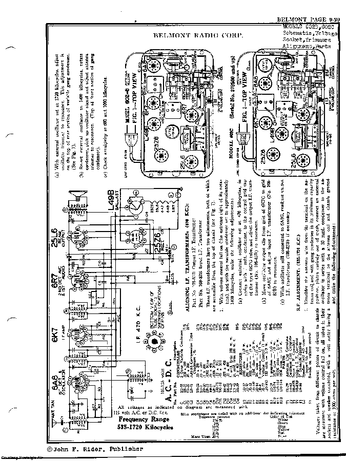 BELMONT RADIO CORP. 602B SCH service manual (2nd page)