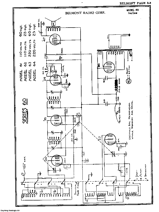 BELMONT RADIO CORP. 60 SERIES SCH service manual (2nd page)