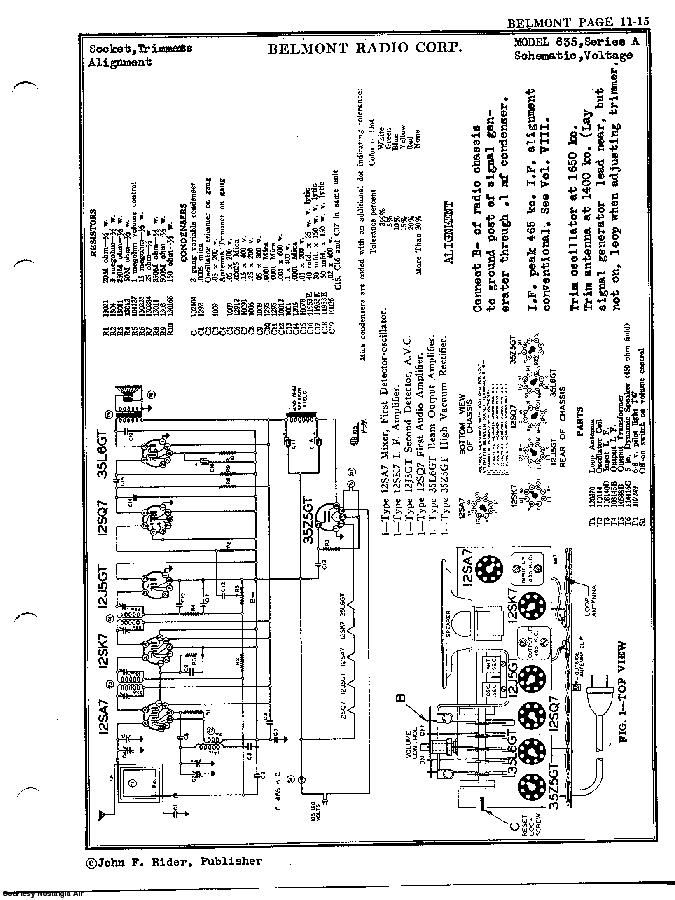 BELMONT RADIO CORP. 635, SERIES A SCH service manual (2nd page)