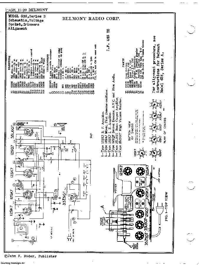 BELMONT RADIO CORP. 636, SERIES B SCH service manual (2nd page)