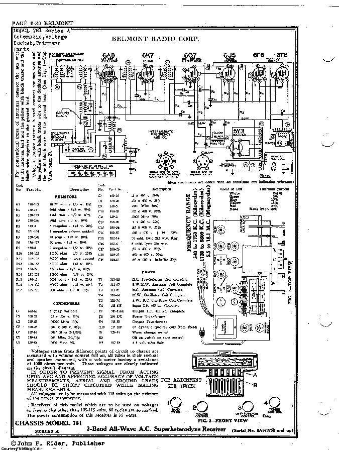 BELMONT RADIO CORP. 761, SERIES A SCH service manual (2nd page)
