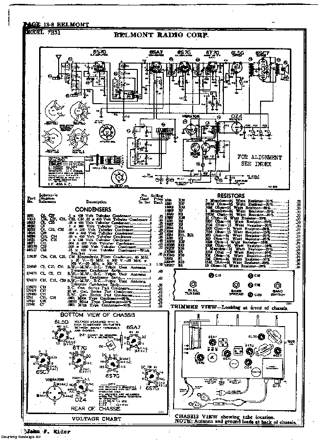 BELMONT RADIO CORP. 7H31 SCH service manual (2nd page)