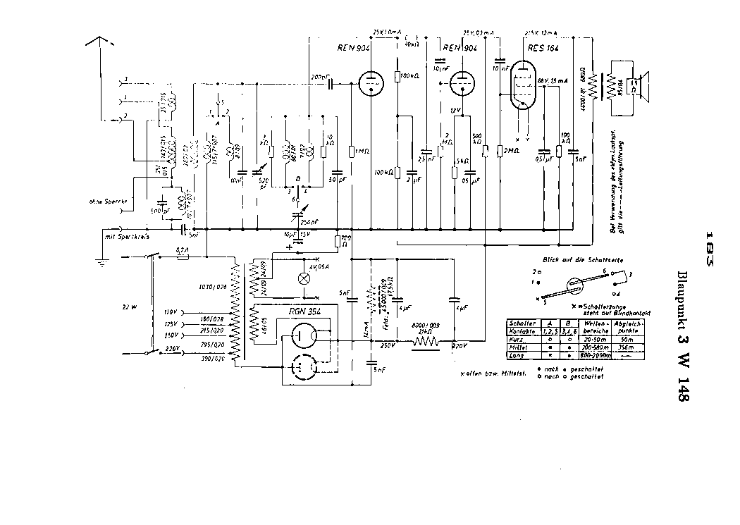 BLAUPUNKT 3W148 RADIO SCH service manual