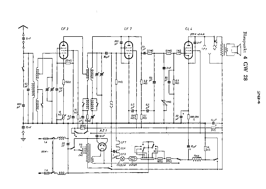BLAUPUNKT 4GW28 RADIO SCH service manual