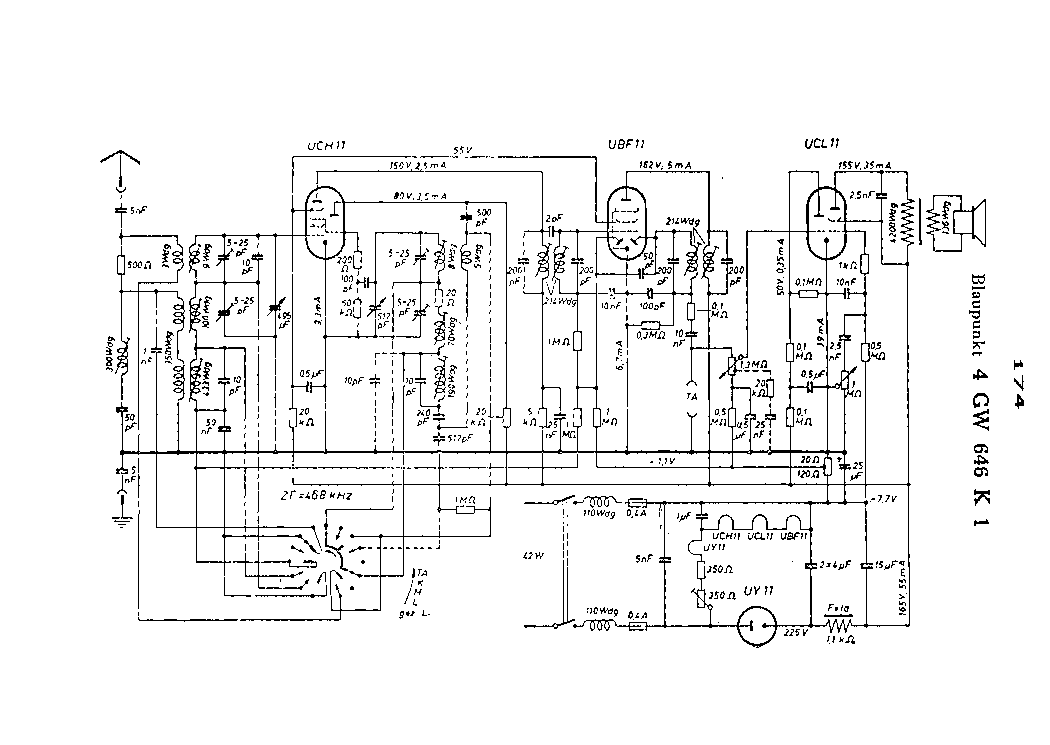 BLAUPUNKT 4GW646 K1 ELEKTR LAUTSPR RADIO SCH service manual