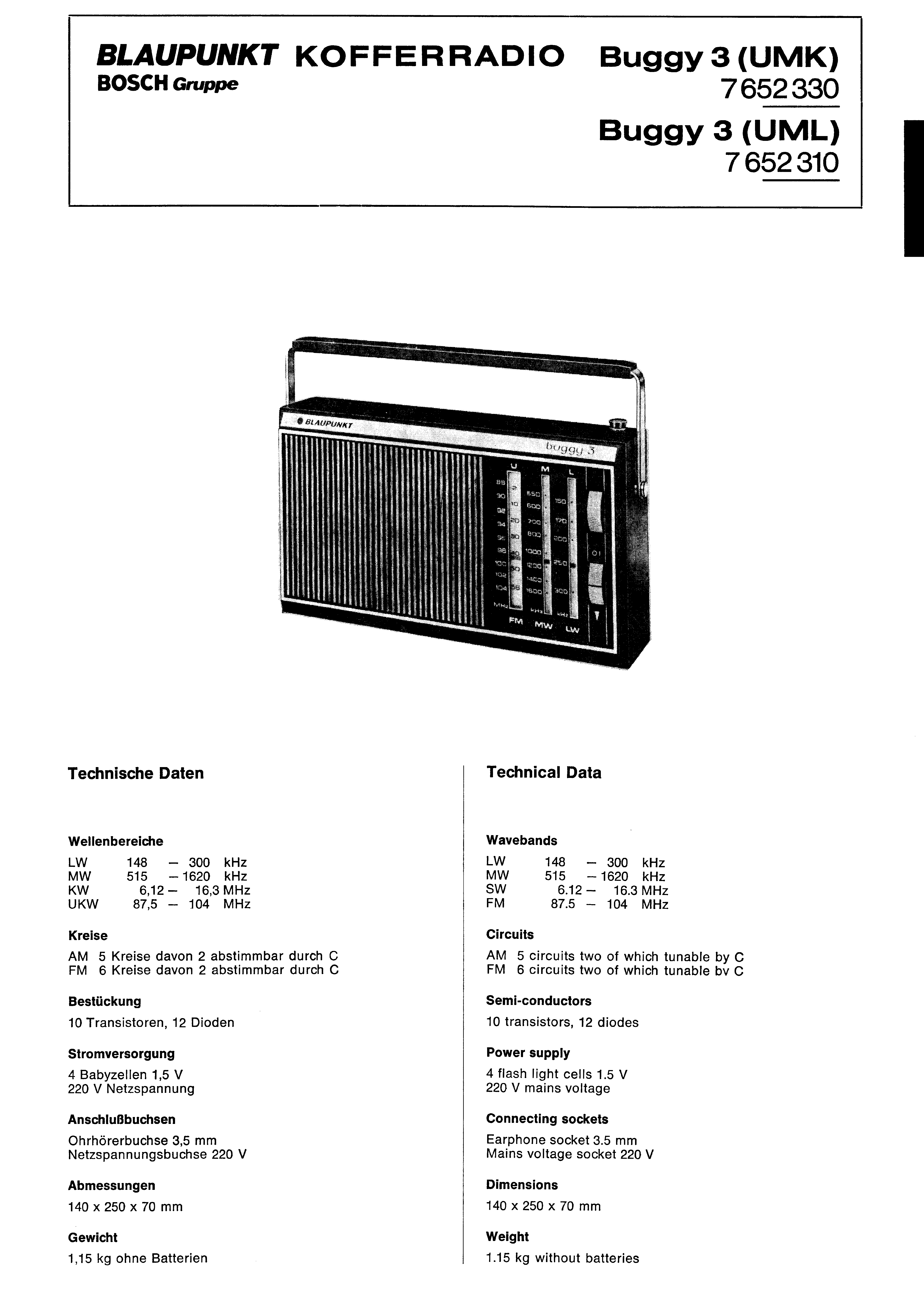 BLAUPUNKT BUGGY 3 SM service manual